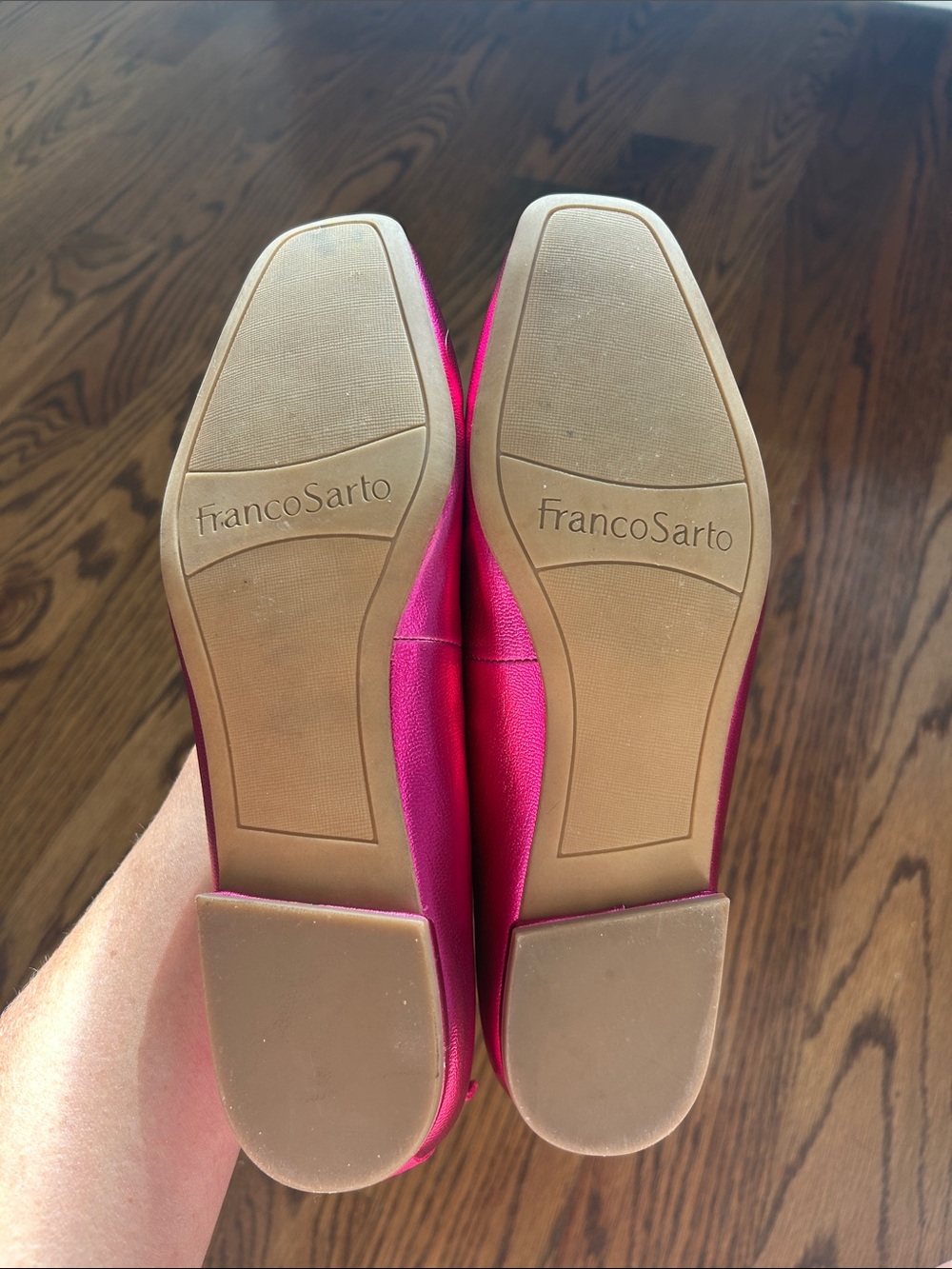 Franco Sarto Metallic Fuchsia Ballet Flats - Picture 7 of 7